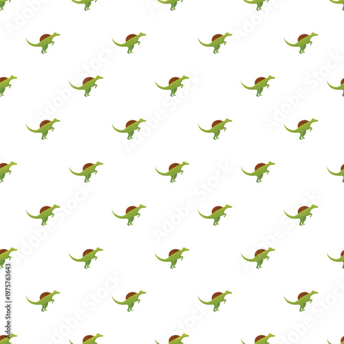 Dinosaur spinosaurus creating a seamless pattern for kids and textile designs