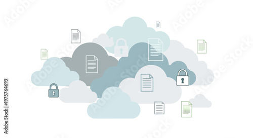 Cloud data storage and security concept