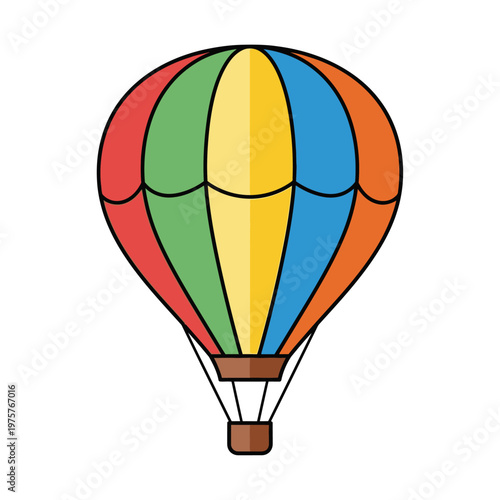 Colorful Hot Air Balloon Illustration - Travel, Adventure, and Freedom