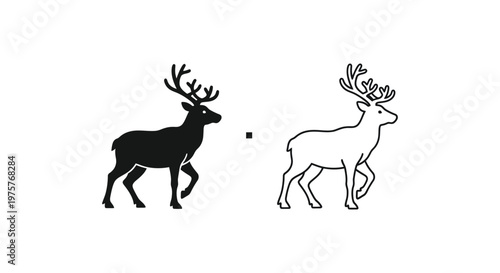 Deer Antlers Comparison Guide Vector