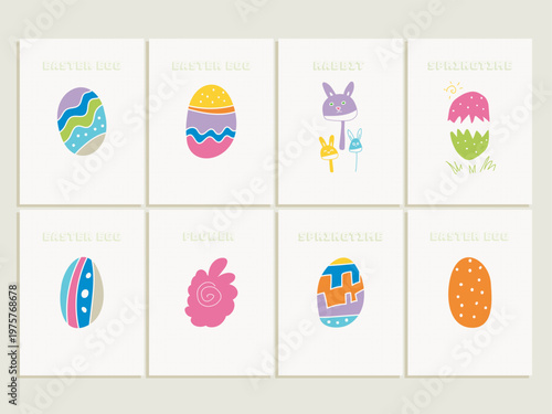 Hand-drawn Easter and Spring Cards Collection
