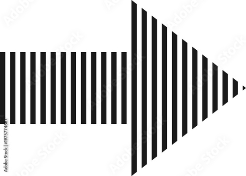 Striped Arrow Forward Direction