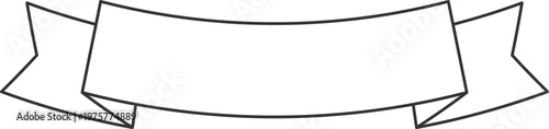 Blank Ribbon Banner Outline