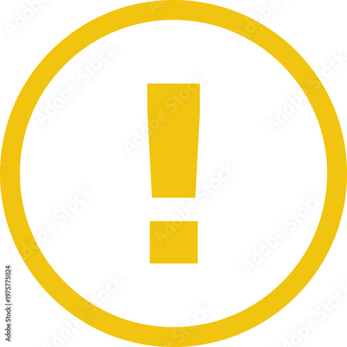 Yellow Exclamation Mark Warning Sign