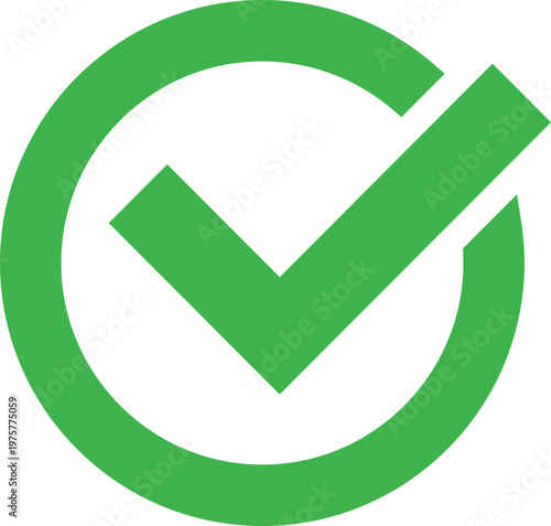 Green Check Mark Inside Circle