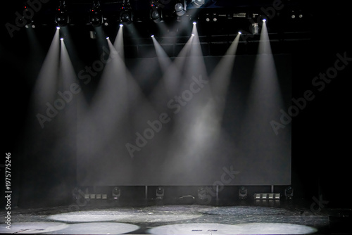 Group of teenage boys jogging through autumn park.