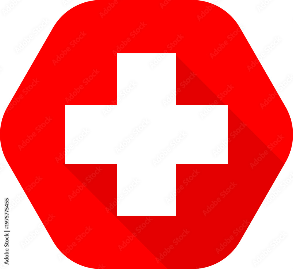 Obraz premium Red Cross Healthcare Symbol