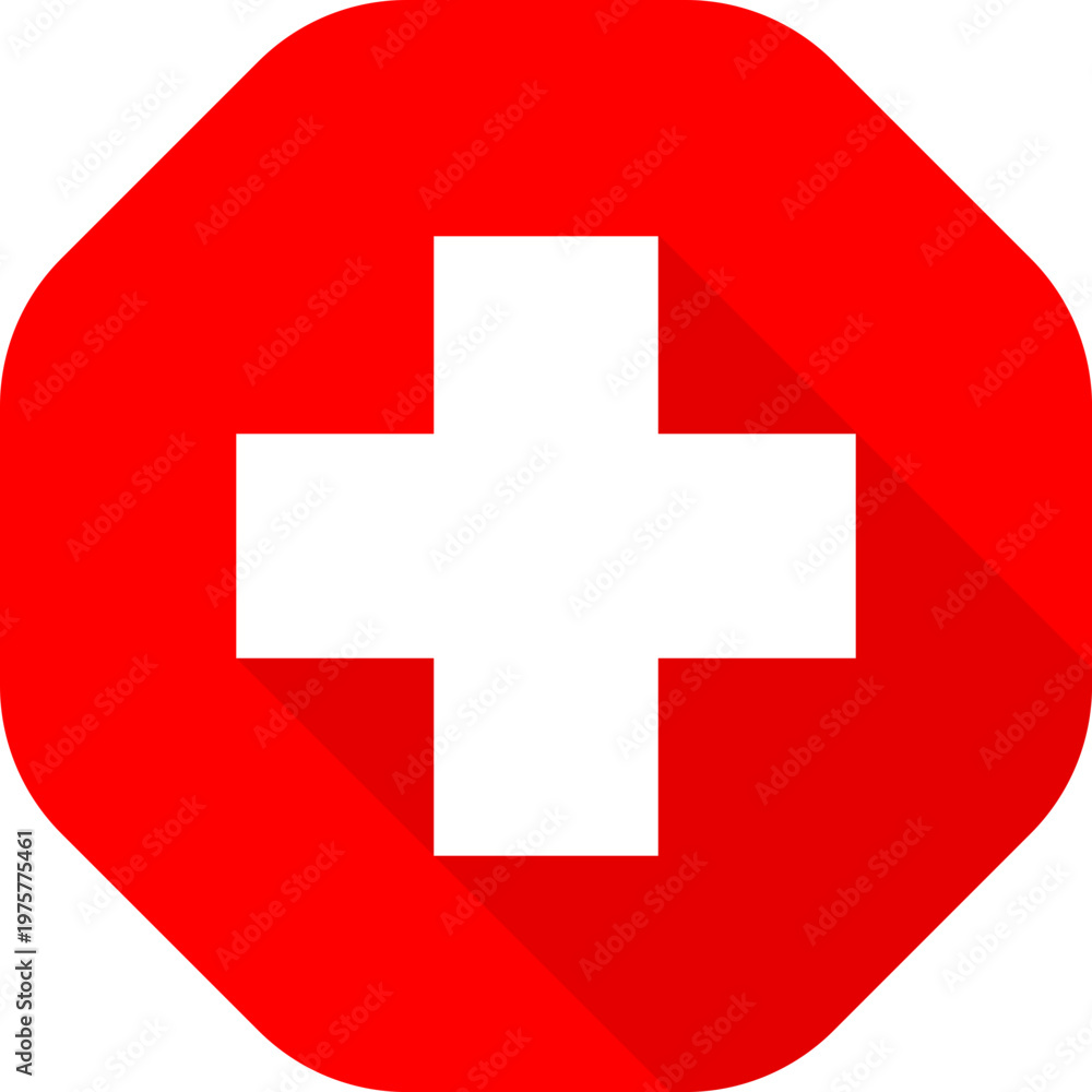 Fototapeta premium Red Cross Medical Symbol