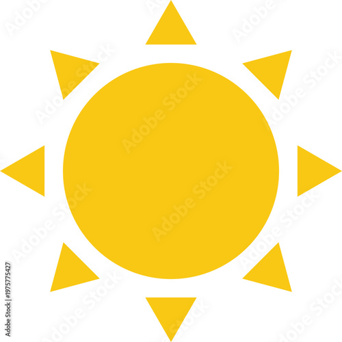 Bright Yellow Sun Icon