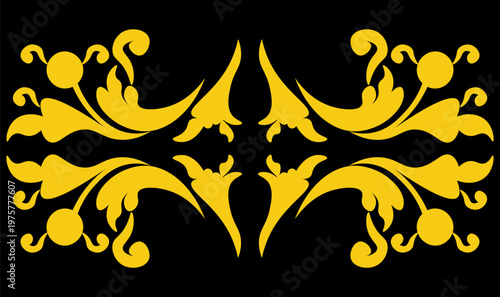 Floral pattern. wood carving pattern