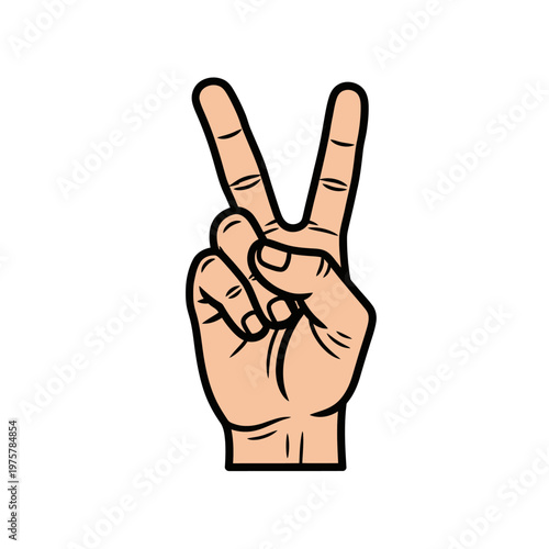 Hand Showing Peace Sign