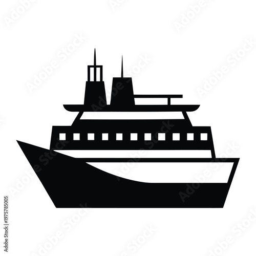 Industrial shipping port vector with cargo ships cranes and containers for logistics background