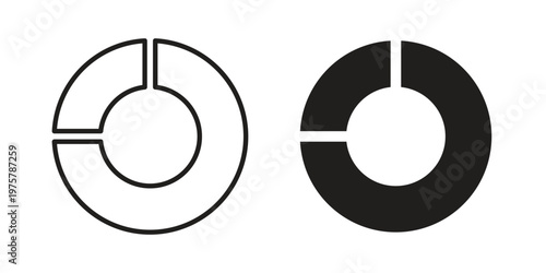 Donut chart icon for web and application. EPS10