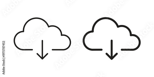 Download from Cloud icon for web and application. EPS10