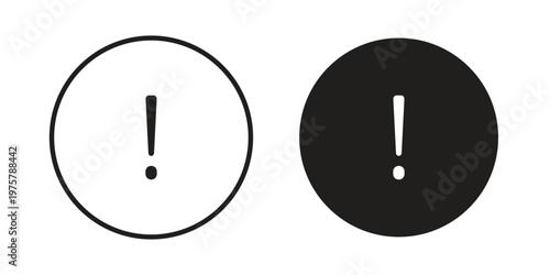 Exclamation button icon for web and application. EPS10