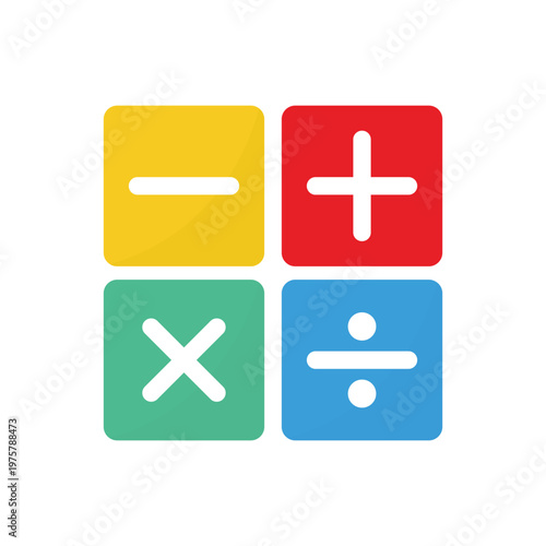 Math Symbol vector illustration on white background