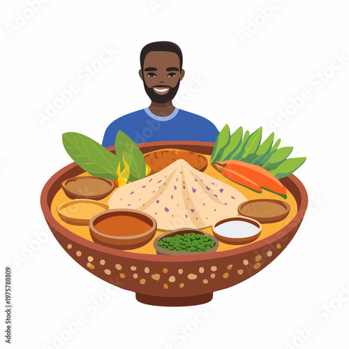 Äthiopische Injera Bowl