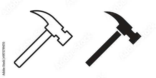 Hammer icon for web and application. EPS10