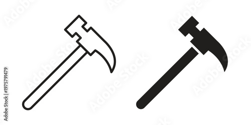 Hammer icon for web and application. EPS10
