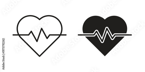 Heartbeat icon for web and application. EPS10