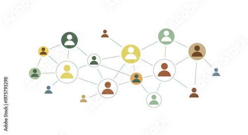 Network and connections concept with people icons