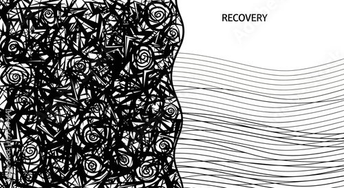 Recovery Concept with Floral and Line Art
