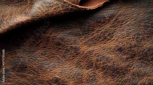 Rich Dark Brown Leather Texture with a Sophisticated Aesthetic Perfect for Backgrounds and Crafts