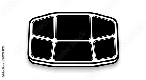 Black and white car grill mesh.