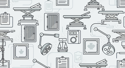 Industrial tools and machinery icons.