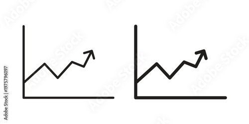 Line chart icon for web and application. EPS10