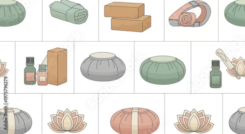 Spa and wellness products on display.