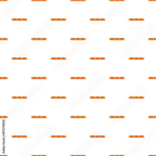 Repeating pattern showing horizontal orange capsules on a white background