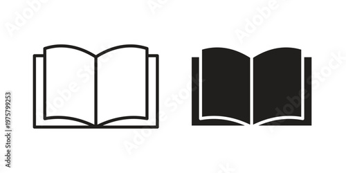 open book icon for web and application. EPS10