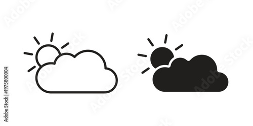 Partially cloudy icon for web and application. EPS10