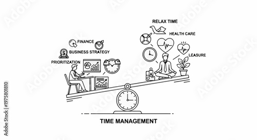 Balancing work and life a visual representation of time management