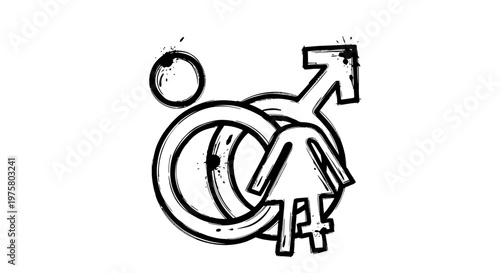 Venus symbol with combined male and female sign