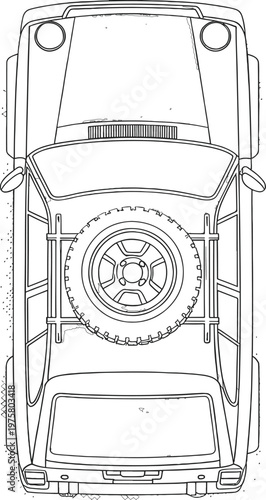 Off-Road Vehicle Top View