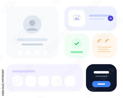 Modern UI Kit with Dashboard Widgets and Web Interface Components