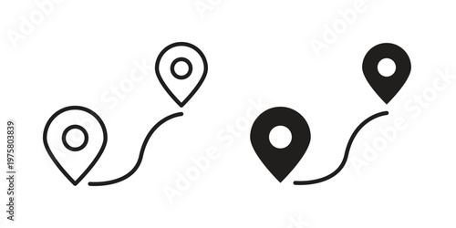 Route icon for web and application. EPS10
