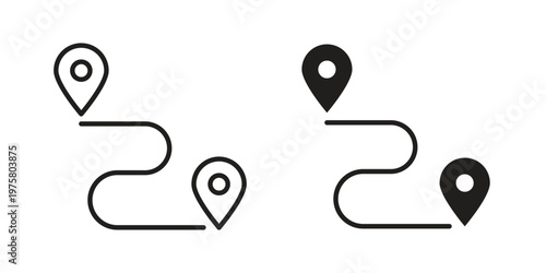 Route icon for web and application. EPS10