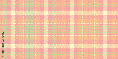 Package check textile fabric, wedding vector pattern texture. Design plaid background seamless tartan in red and light colors.