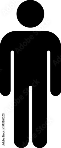 Modern Human Figure Icon User Profile Man Silhouette Symbol.