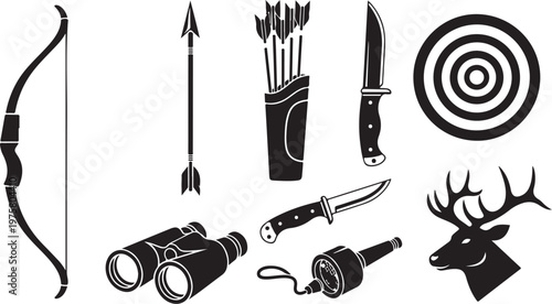 Hunting equipment and tools for outdoor adventure seekers