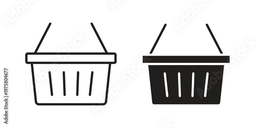 Shopping basket icon for web and application. EPS10