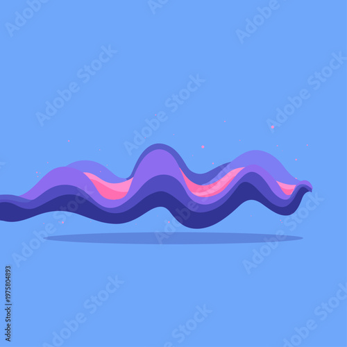 Minimalist Climate Warming Stripes Gradient in Blue to Red