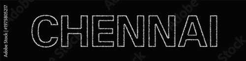 Sketch Chennai text design element