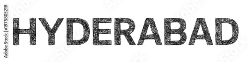 Sketch Hyderabad text design element