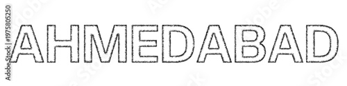 Sketch Ahmedabad text design element