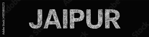 Sketch Jaipur text design element