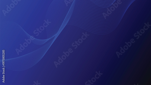 Blue abstract background and red line wave